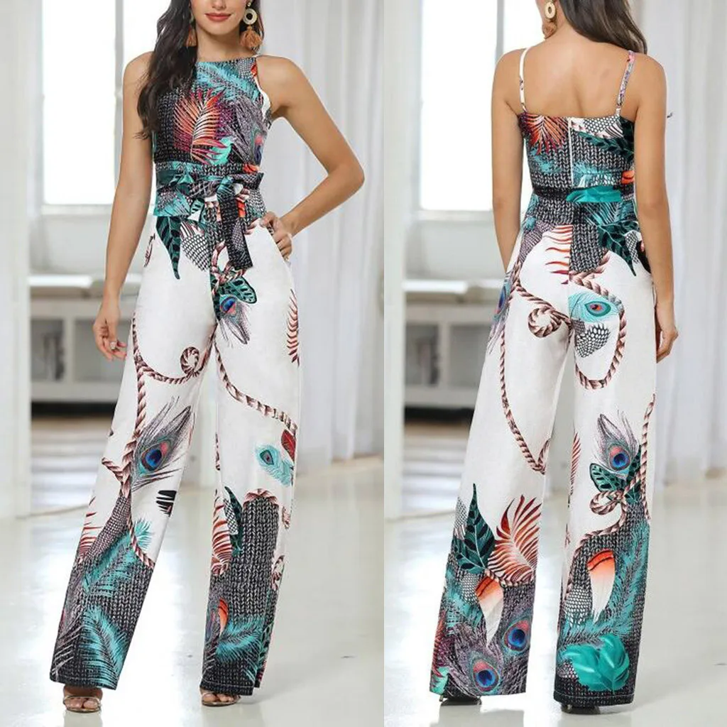 2019 Summer Women Holiday Casual Sleeveless Jumpsuits Fashion Ladies Boho Floral Bodysuit Wide Leg Loose Long Pants Trousers#J30
2019 Summer Women Holiday Casual Sleeveless Jumpsuits Fashion Ladies Boho Floral Bodysuit Wide Leg Loose Long Pants Trousers#J30
