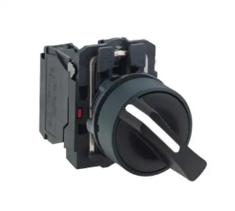 XB5AD33 XB5AD33C = ZB5AZ103C + ZB5AD3C Selector switch, plastic, black, Ø22, 3 positions, stay put, 2 NO
XB5AD33 XB5AD33C = ZB5AZ103C + ZB5AD3C Selector switch, plastic, black, Ø22, 3 positions, stay put, 2 NO