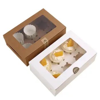 Kraft Card Paper Cupcake Box 6 Cup Cake Holders Muffin Cake Boxes Dessert Portable Package Box LX6504
Kraft Card Paper Cupcake Box 6 Cup Cake Holders Muffin Cake Boxes Dessert Portable Package Box LX6504