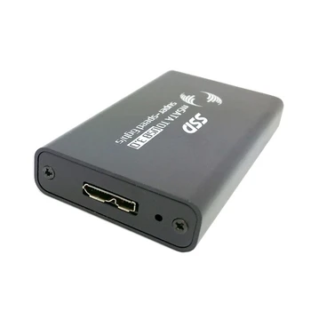Mini PCIE mSATA SSD solid state hard disk USB 3 external hard disk box black