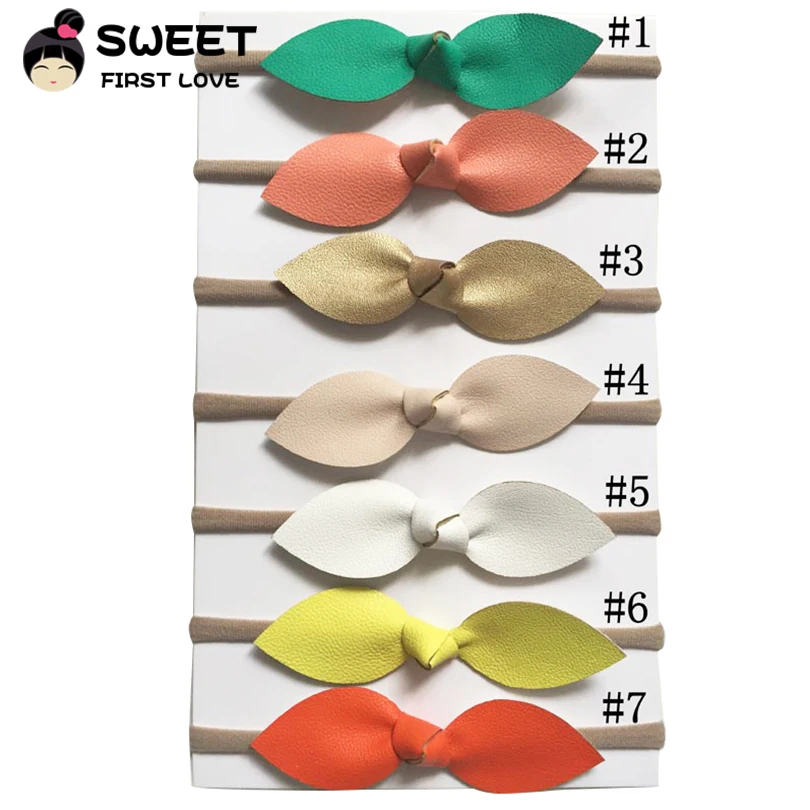 14pcs/lot 2017 Handmade cute Leather Leaves Headbands Elastic Nylon Hair Bands For Girls Kids Hairwears Knotted Hair Accessories
14pcs/lot 2017 Handmade cute Leather Leaves Headbands Elastic Nylon Hair Bands For Girls Kids Hairwears Knotted Hair Accessories
