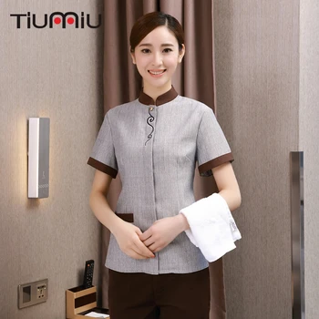 Wholesale Restaurant Hotel Cleaning Work Uniform Short Sleeve Housekeeping Cleaning Service Women Cooking Overalls Waiter Jacket
Wholesale Restaurant Hotel Cleaning Work Uniform Short Sleeve Housekeeping Cleaning Service Women Cooking Overalls Waiter Jacket