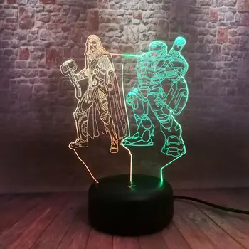 Marvel Thor Figuras 3D Nightlight LED 7 Mixed Colors Change Light Avengers End game Iron Man Figure Toys
Marvel Thor Figuras 3D Nightlight LED 7 Mixed Colors Change Light Avengers End game Iron Man Figure Toys