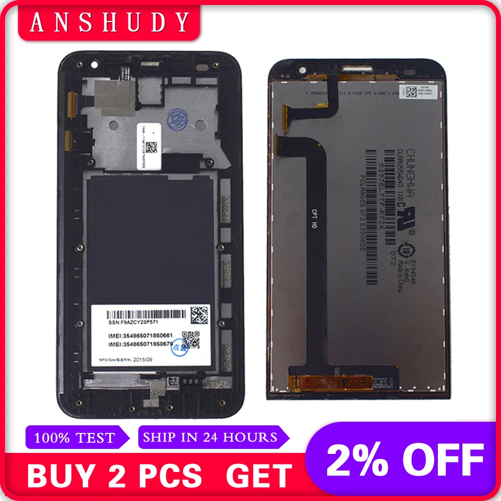 For ASUS ZenFone 2 Laser ZE550KL Z00LD Full LCD Display Panel Module + Black Touch Screen Digitizer Sensor Assembly Frame
For ASUS ZenFone 2 Laser ZE550KL Z00LD Full LCD Display Panel Module + Black Touch Screen Digitizer Sensor Assembly Frame