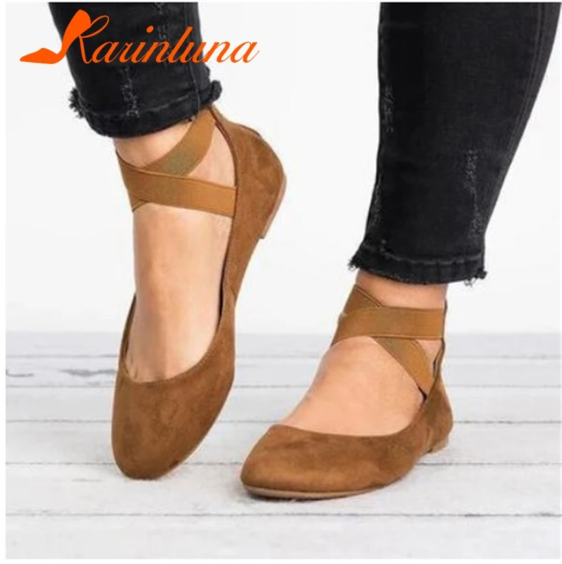 KARINLUNA New Hot Sale Flat With Elastic Band Cross Tied Shallow Shoes Woman Casual Soft Spring Autumn Flats Big Size 35-43
KARINLUNA New Hot Sale Flat With Elastic Band Cross Tied Shallow Shoes Woman Casual Soft Spring Autumn Flats Big Size 35-43
