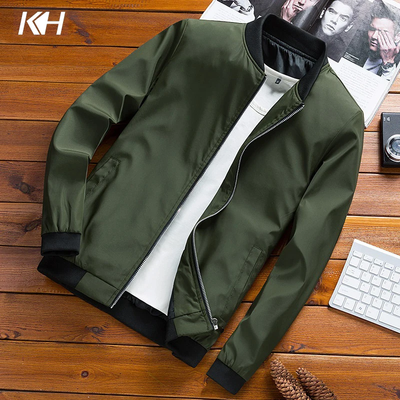 KH New Arrival Spring Autumn Men's Thin Jackets Male Casual Slim Stand Collar Bomber Jacket Men Overcoat Man Coat Plus size 4XL
KH New Arrival Spring Autumn Men's Thin Jackets Male Casual Slim Stand Collar Bomber Jacket Men Overcoat Man Coat Plus size 4XL