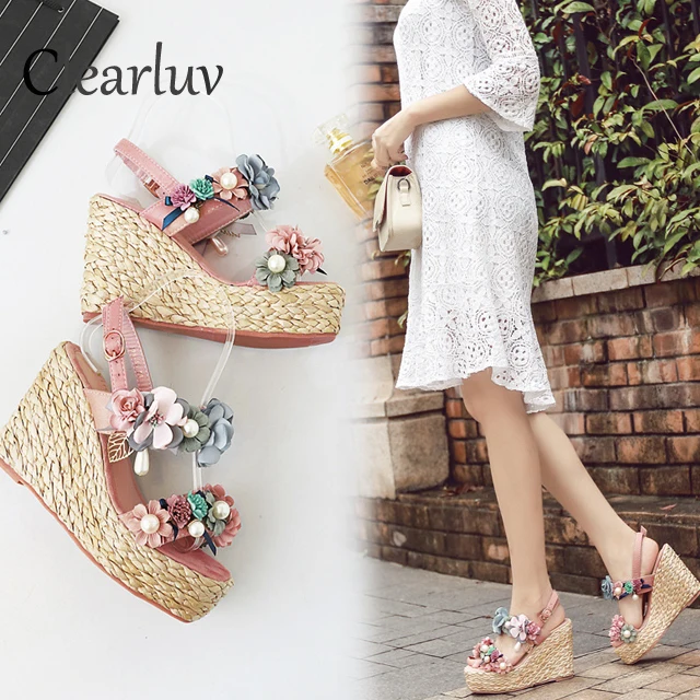 2019 summer brand new bohemian slope bottom shoes wedges high heel 11cm thick sandals garden wind flower women's shoes C1297
2019 summer brand new bohemian slope bottom shoes wedges high heel 11cm thick sandals garden wind flower women's shoes C1297