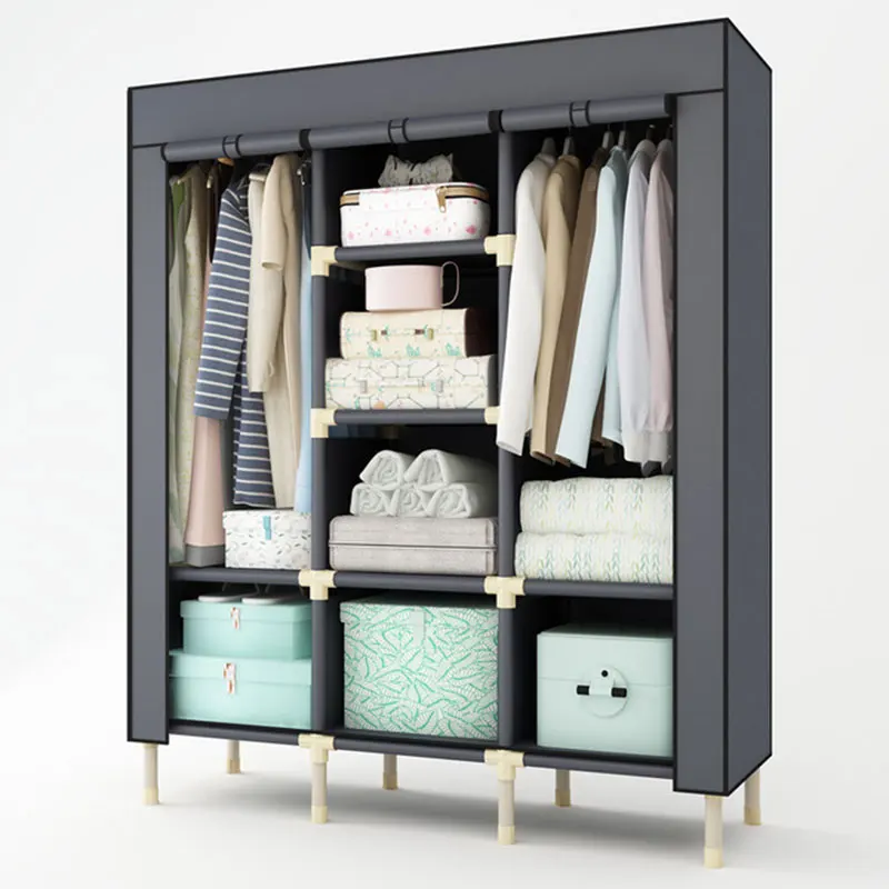 25 MM Thickened Reinforced Assembly Steel Pipe Wardrobe Large Capacity Cloth Wardrobe Single Double Fabric Storage Cabinet
25 MM Thickened Reinforced Assembly Steel Pipe Wardrobe Large Capacity Cloth Wardrobe Single Double Fabric Storage Cabinet