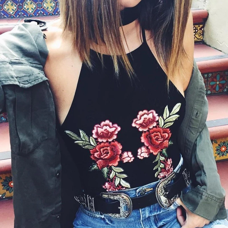 Umeko Halter Tank Top Cross Bandage Spaghetti Strap Floral Embroidery Vest Sexy Backless Knitted Tops Summer Debardeur Femme
Umeko Halter Tank Top Cross Bandage Spaghetti Strap Floral Embroidery Vest Sexy Backless Knitted Tops Summer Debardeur Femme
