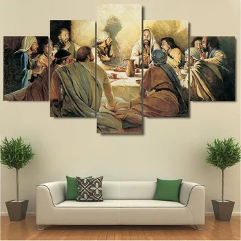 5 Pieces Modern HD Canvas Painting Last Supper Painting Decor Canvas Wall Art Picture For Home Decoration
5 Pieces Modern HD Canvas Painting Last Supper Painting Decor Canvas Wall Art Picture For Home Decoration