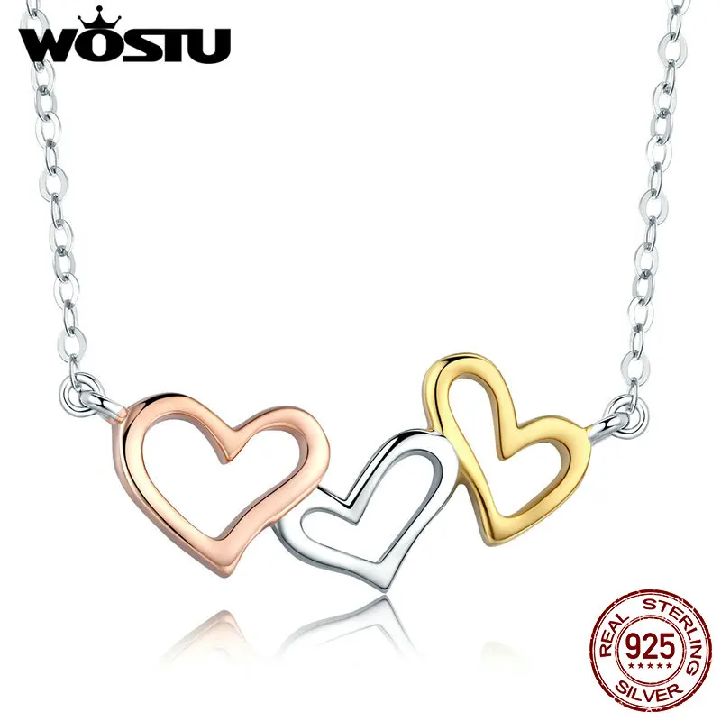 WOSTU 100% 925 Sterling Silver Love For Friend, Family , Lover Heart Pendant Choker Necklace For Women Fine Jewelry Gift CQN268
WOSTU 100% 925 Sterling Silver Love For Friend, Family , Lover Heart Pendant Choker Necklace For Women Fine Jewelry Gift CQN268
