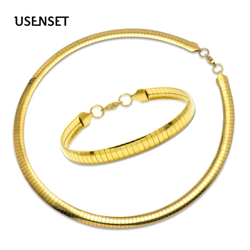 Charm Collar Women Jewelry Stainless Steel Necklace Choker Torques Snake Chain Bracelet Set Gifts For Girls 4-8MM
Charm Collar Women Jewelry Stainless Steel Necklace Choker Torques Snake Chain Bracelet Set Gifts For Girls 4-8MM