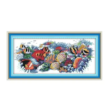 Animal Cross Stitch Kit, 11CT 14CT Printed Multi-Specification DIY Sewing Embroidery Tropical Fish Decorative Painting
Animal Cross Stitch Kit, 11CT 14CT Printed Multi-Specification DIY Sewing Embroidery Tropical Fish Decorative Painting