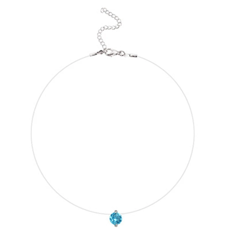 Multi Color Zircon Necklace And Invisible Transparent Fishing Line Simple Pendant Necklace Jewelry
Multi Color Zircon Necklace And Invisible Transparent Fishing Line Simple Pendant Necklace Jewelry