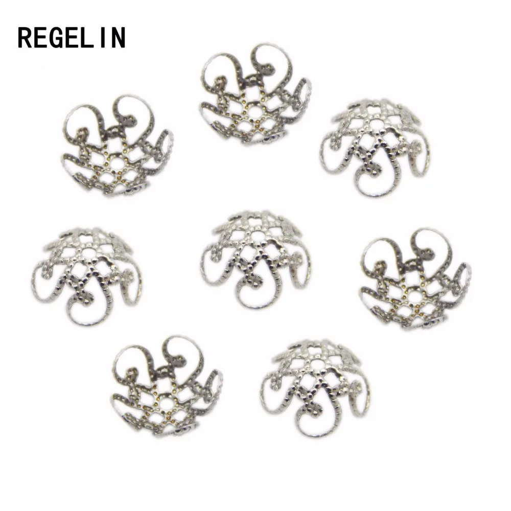REGELIN Stainless Steel Silver Tone Flower End Caps Metal Filigree Charm Spacer Beads for DIY Jewelry Findings 50pcs/lot 8/10mm
REGELIN Stainless Steel Silver Tone Flower End Caps Metal Filigree Charm Spacer Beads for DIY Jewelry Findings 50pcs/lot 8/10mm