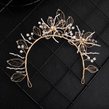 Creative Bridal Rhinestone Tiara Crown Hairband Headband Wedding Prom Simple Versatile Gold Flower Hand-Studded Hairband New
Creative Bridal Rhinestone Tiara Crown Hairband Headband Wedding Prom Simple Versatile Gold Flower Hand-Studded Hairband New