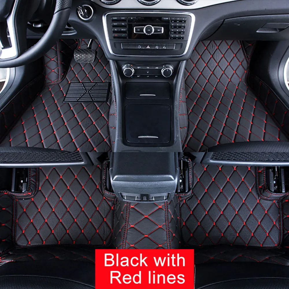 Фото Car Floor Mats Case for Toyota Highlander 5/7 seats Customized Auto 3D Carpets Custom-fit Foot Liner Mat Rugs Black | Автомобили и