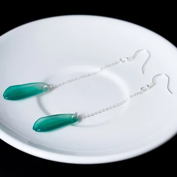 Natural Green Jade Petal Earrings For Women Summer Fresh Fashion Trend Long Earrings With Hook
Natural Green Jade Petal Earrings For Women Summer Fresh Fashion Trend Long Earrings With Hook