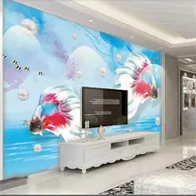 Custom 3D Foto Behang Muurschildering Non-woven woonkamer TV Sofa Achtergrond Muur papier Guppy Jewellery Foto Behang Thuis Decor(China)
