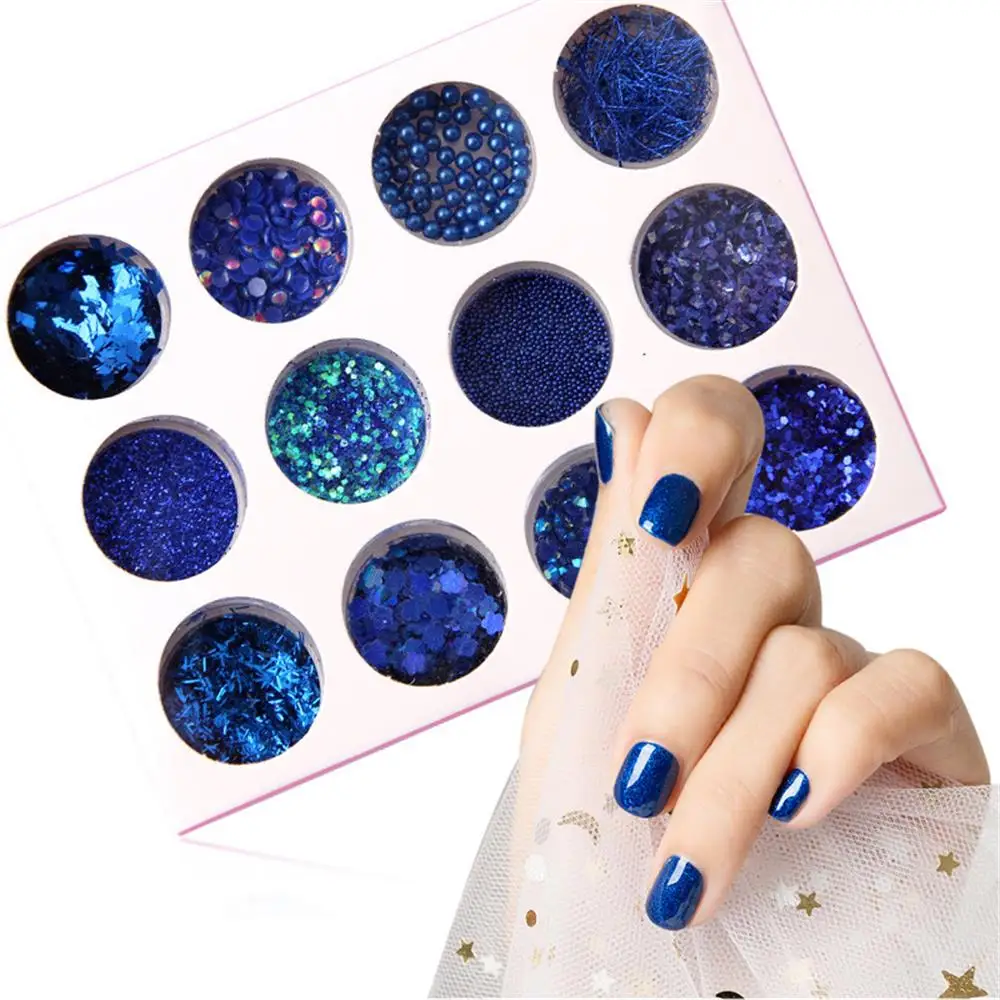 12Pcs/Sheet Nail Gillter Sequins Paillettes Royal Blue Pigment Powder 3D Nail Rhinestone DIY Mnicure Decoration Beauty Makeup
12Pcs/Sheet Nail Gillter Sequins Paillettes Royal Blue Pigment Powder 3D Nail Rhinestone DIY Mnicure Decoration Beauty Makeup