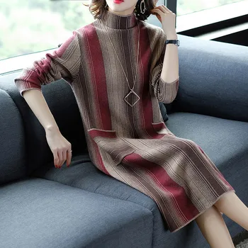 Fashion Striped Knitted Midi Dress Vestido De Festa Office Lady Women's Dresses Vestidos Robes Femme Stylish The Dress Ukraine
Fashion Striped Knitted Midi Dress Vestido De Festa Office Lady Women's Dresses Vestidos Robes Femme Stylish The Dress Ukraine