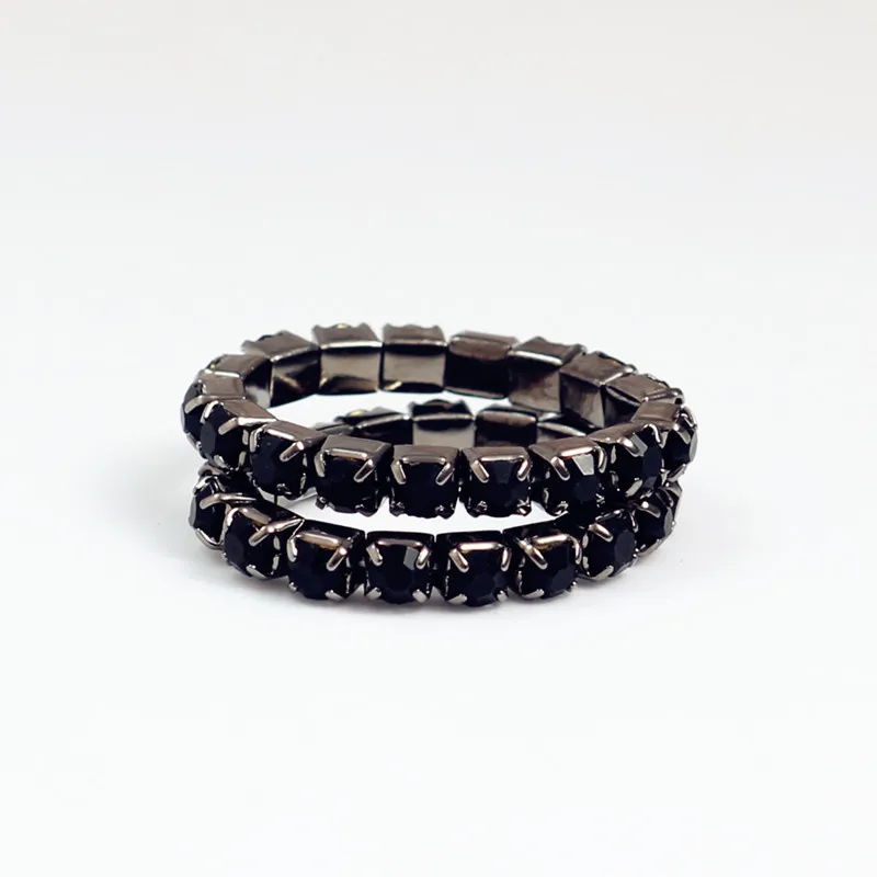 Resizable Ring Elastic Black Gun Plated Ring CZ Crystal Jet Gem toe ring 3mm
Resizable Ring Elastic Black Gun Plated Ring CZ Crystal Jet Gem toe ring 3mm