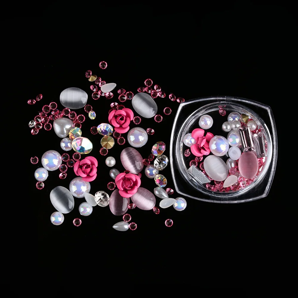 1Box 3D Mix Gems Nail Art Rhinestones Rose Flowers Nail Glitters Crystal Decoration DIY UV Gel Manicure Decoration Beauty Tool
1Box 3D Mix Gems Nail Art Rhinestones Rose Flowers Nail Glitters Crystal Decoration DIY UV Gel Manicure Decoration Beauty Tool
