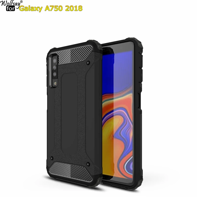 Чехол Wolfsay для Samsung Galaxy A7 2018 гибридный прочный защитный чехол из ТПУ и ПК A750 Funda |