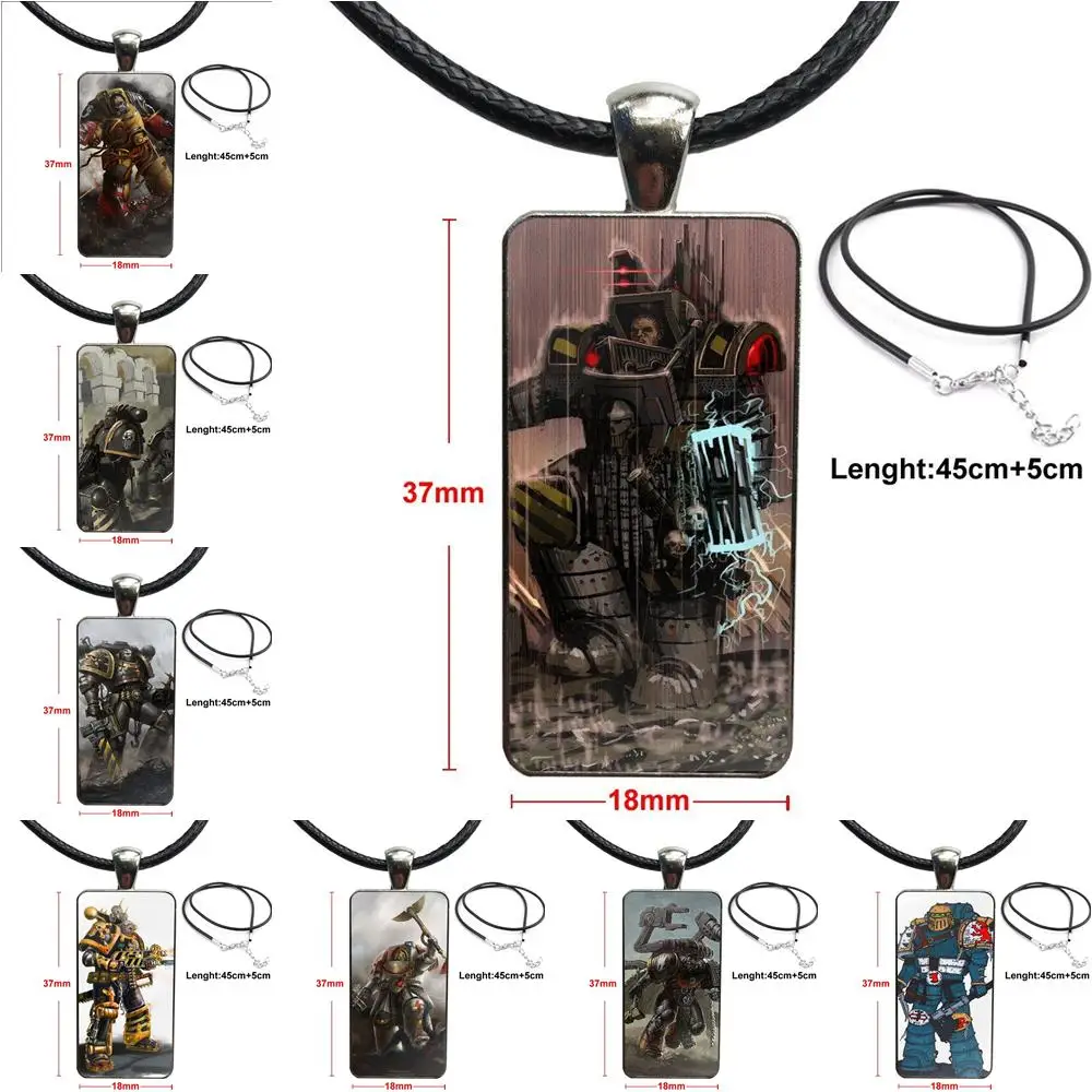 2019 Warhammer 40k Iron Warrior For Men Women Glass Cabochon Pendant Necklace Rectangle Fashion Necklace
2019 Warhammer 40k Iron Warrior For Men Women Glass Cabochon Pendant Necklace Rectangle Fashion Necklace