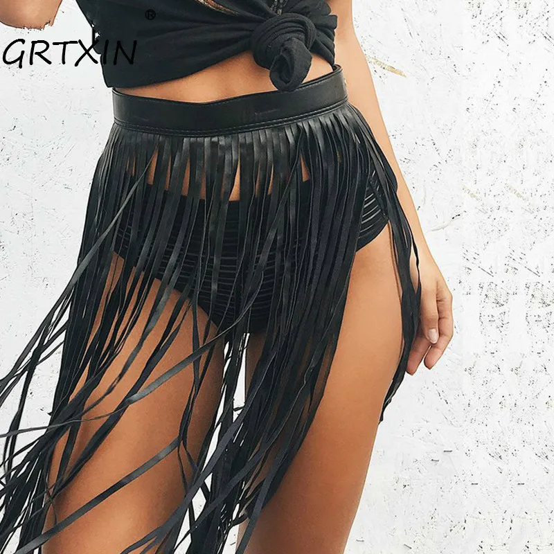 Tassel High Waist PU Leather Women Skirt Fashion Empire Hollow Out Mini Summer Skirts Womens Black Beach Sexy Skirt Women
Tassel High Waist PU Leather Women Skirt Fashion Empire Hollow Out Mini Summer Skirts Womens Black Beach Sexy Skirt Women