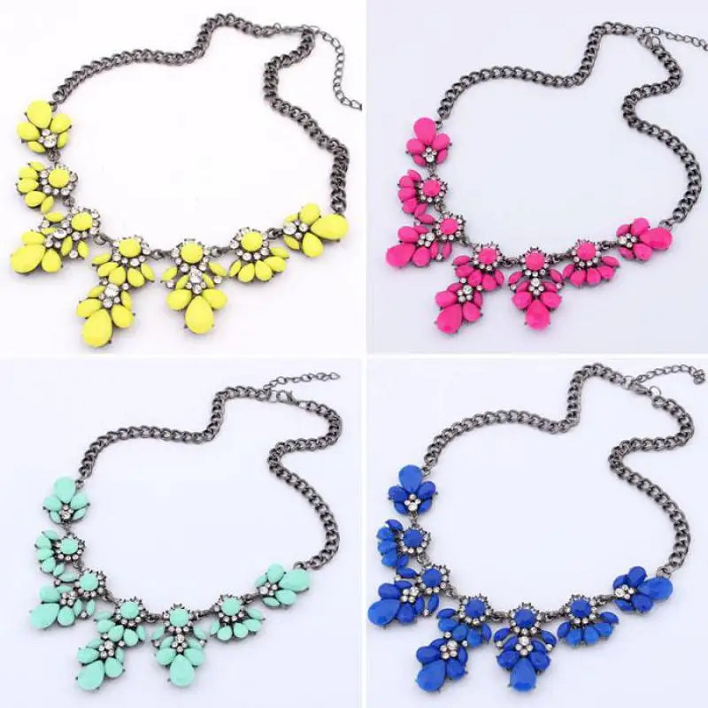 New 4 Color Big Gem Necklaces& Pendants Trendy fashion Bubble Bib Choker Statement Resin Necklace Women Jewelry
New 4 Color Big Gem Necklaces& Pendants Trendy fashion Bubble Bib Choker Statement Resin Necklace Women Jewelry
