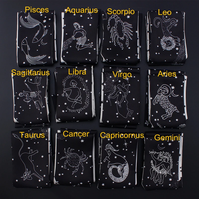 Twelve constellations print silk scarf women luxury brand design small tie bag skinny scarves headwear long accessiries ribbon
Twelve constellations print silk scarf women luxury brand design small tie bag skinny scarves headwear long accessiries ribbon