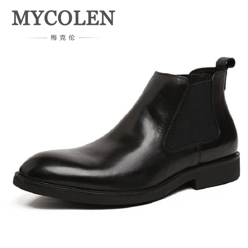 MYCOLEN 2018 Autumn Fashion Casual Men Ankle Chelsea Boots Business Male Shoes Cow Leather Slip Ons Motorcycle Boot Man Buty
MYCOLEN 2018 Autumn Fashion Casual Men Ankle Chelsea Boots Business Male Shoes Cow Leather Slip Ons Motorcycle Boot Man Buty