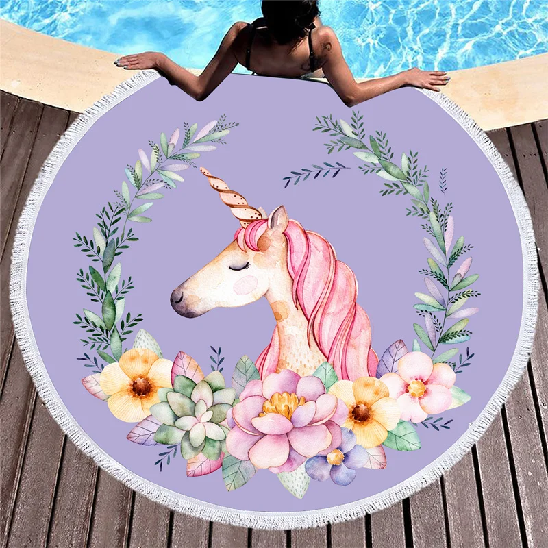 Newest Style Fashion Unicorn Wolf Skull Butterfly Shark printed Round Beach Towel With Tassels Microfiber 150cm Picnic Blanket
Newest Style Fashion Unicorn Wolf Skull Butterfly Shark printed Round Beach Towel With Tassels Microfiber 150cm Picnic Blanket