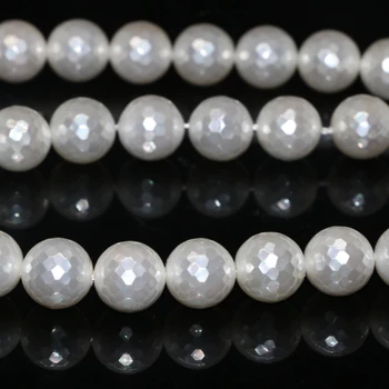 12mm natural white shell pearl faceted round loose beads women luxury gifts wholesale price fashion jewelry making 15inch B2269
12mm natural white shell pearl faceted round loose beads women luxury gifts wholesale price fashion jewelry making 15inch B2269