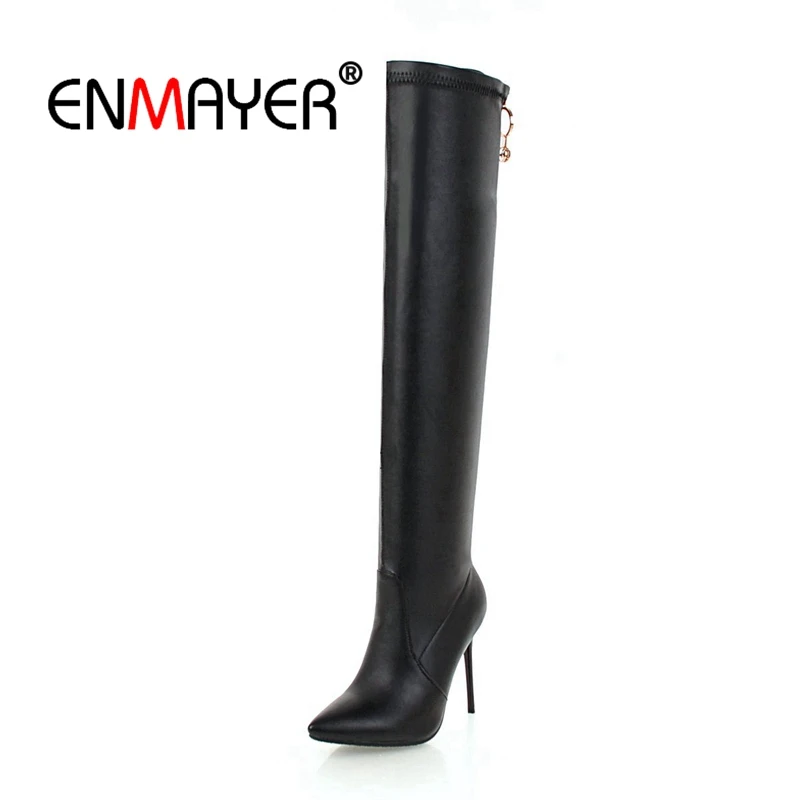 ENMAYER Woman Over The Knee High boots Winter Causal Pointed toe Slip on Stretch thigh High boots Slip on Black Size33-46 CR1476
ENMAYER Woman Over The Knee High boots Winter Causal Pointed toe Slip on Stretch thigh High boots Slip on Black Size33-46 CR1476