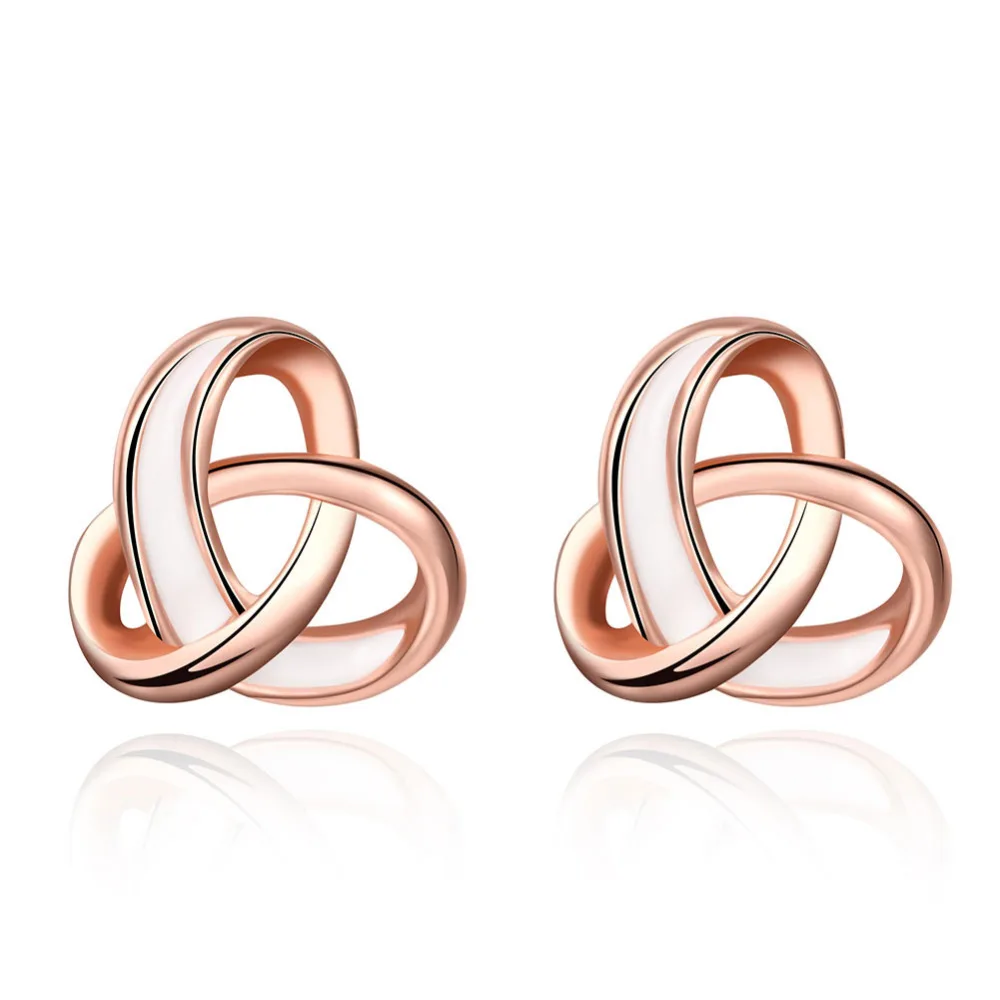 European Fashion Irregularity Cross Rose Gold Color With White Enamel Stud Earrings For Women Girls Party Brithday Jewelry Gift
European Fashion Irregularity Cross Rose Gold Color With White Enamel Stud Earrings For Women Girls Party Brithday Jewelry Gift