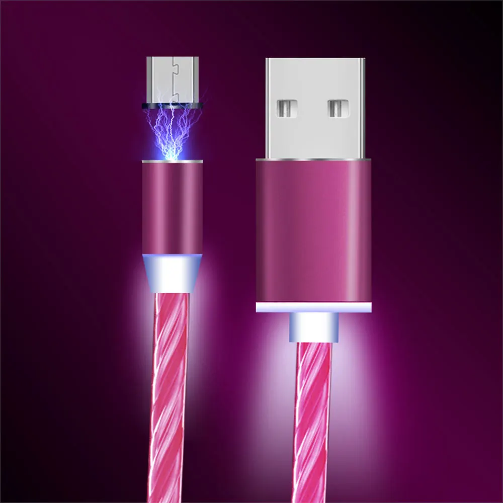 PORTEFEUILLE Magnetic Charging Cable chargeur for iphone 7 6s 6 8 plus x xs magnetic type-c cable for Samsung micro usb charger (1)
