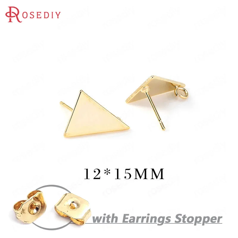 (34641)6PCS 12*15MM 24K Gold Color Brass with Hanging Hole Triangle Stud Earrings Pins High Quality Jewelry Findings Accessories
(34641)6PCS 12*15MM 24K Gold Color Brass with Hanging Hole Triangle Stud Earrings Pins High Quality Jewelry Findings Accessories