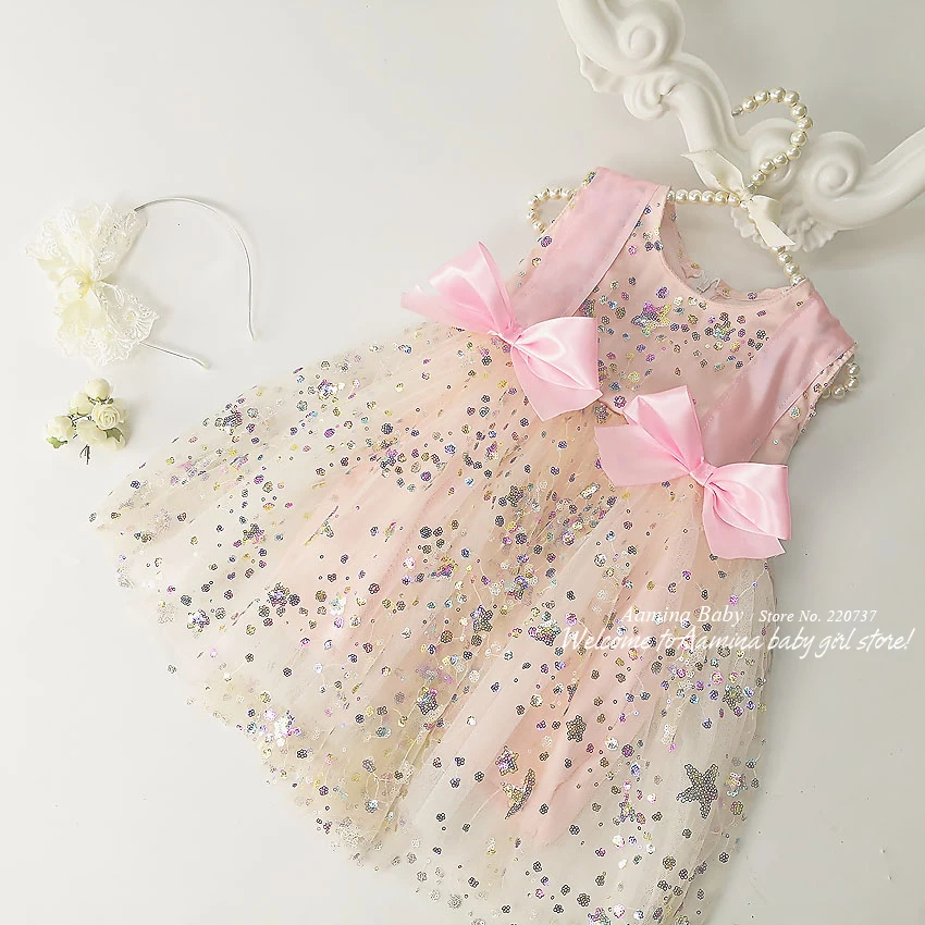 Princess Cute Sequins Ribbons Baby Girls Dresses Tutu Kids dresses For Girls Party Wedding Summer Dress Wholesale Girls Clothes
Princess Cute Sequins Ribbons Baby Girls Dresses Tutu Kids dresses For Girls Party Wedding Summer Dress Wholesale Girls Clothes