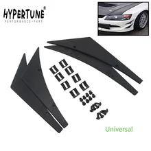 Hypertune-새로운 유니버설 블랙 맞는 앞 범퍼 립 스플리터 지느러미 바디 스포일러 카나드 valence chin HT-BS21(China)