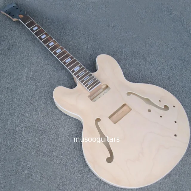 Musoo brand electric guitar kit with hollow body with P90 
Musoo brand electric guitar kit with hollow body with P90