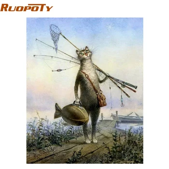 RUOPOTY Frame Cat Fishing Animals Diy Painting By Numbers Kit Drawing Paint By Numbers Wall Art Unique Gift For Children 40X50cm
RUOPOTY Frame Cat Fishing Animals Diy Painting By Numbers Kit Drawing Paint By Numbers Wall Art Unique Gift For Children 40X50cm