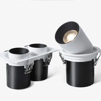 Quality Retractable LED Spotlight Ceiling Recessed Embedded spotlight double-head 24W LED Cob-Cree high CRI 90 Adjustable Angle
Quality Retractable LED Spotlight Ceiling Recessed Embedded spotlight double-head 24W LED Cob-Cree high CRI 90 Adjustable Angle