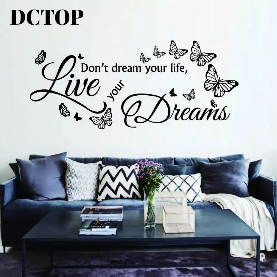 Don't Dream Your Life Motivating Quote Decals Vinyl Removable Wall Sticker For Kids Room Living Room Home Decoration Accessories
Don't Dream Your Life Motivating Quote Decals Vinyl Removable Wall Sticker For Kids Room Living Room Home Decoration Accessories