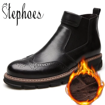 Stephoes Men Fashion Ankle Boots Genuine Leather Winter Warm Short Boots Male Fashion Chelsea Boots Winter Shoes Botas Hombre
Stephoes Men Fashion Ankle Boots Genuine Leather Winter Warm Short Boots Male Fashion Chelsea Boots Winter Shoes Botas Hombre