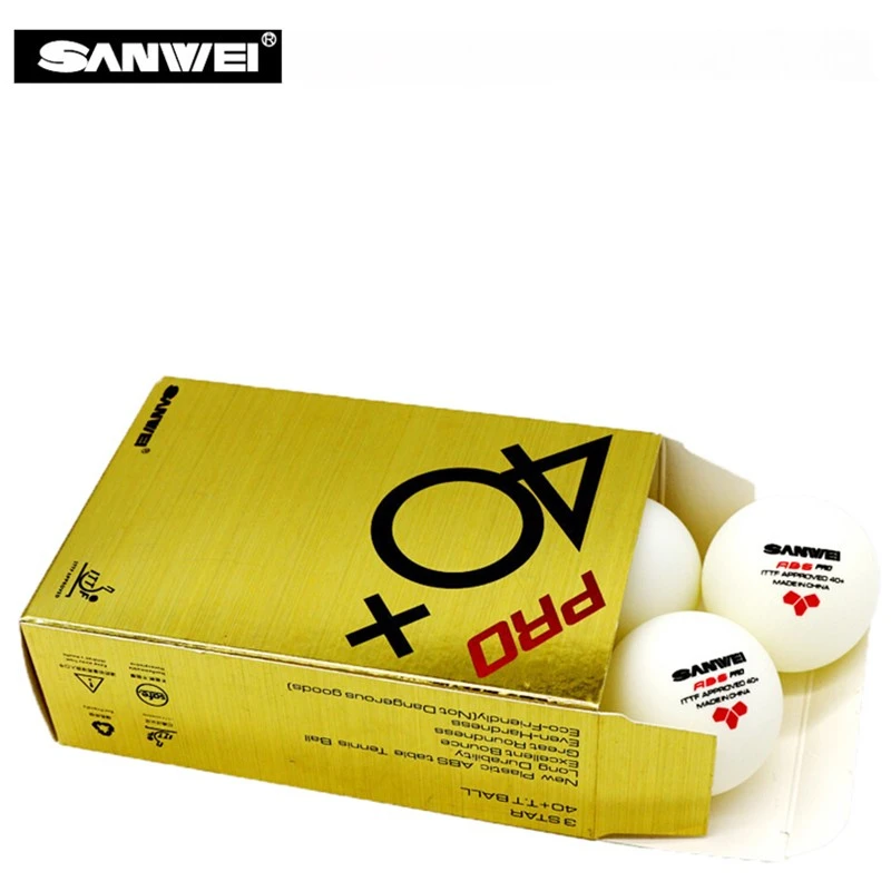 SANWEI 3-Star ABS 40+ PRO (2018 New) Table Tennis Ball ITTF Approved New Material Plastic Poly Ping Pong Balls
SANWEI 3-Star ABS 40+ PRO (2018 New) Table Tennis Ball ITTF Approved New Material Plastic Poly Ping Pong Balls