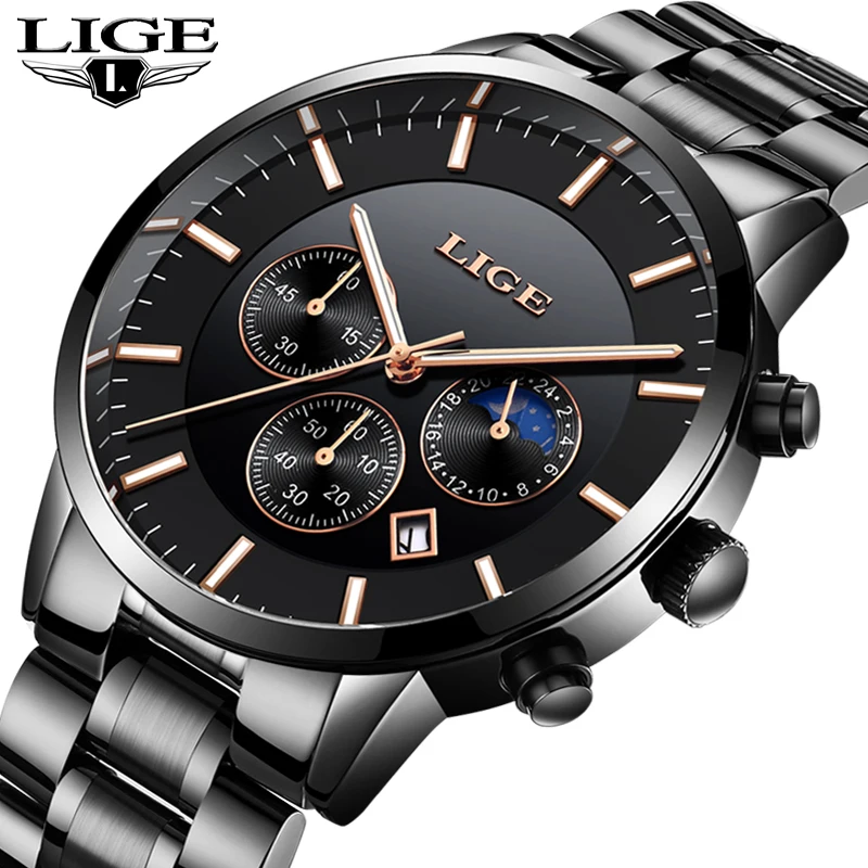 LIGE Mens Watches Top Brand Luxury Men Watch Military Sport Watch Stainless Steel Waterproof Quartz Clock Relogio Masculino+Box
LIGE Mens Watches Top Brand Luxury Men Watch Military Sport Watch Stainless Steel Waterproof Quartz Clock Relogio Masculino+Box