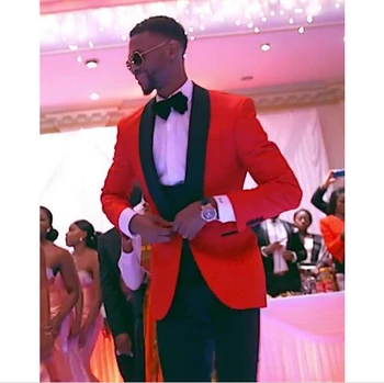 Classic Style One Button Red Groom Tuxedos Groomsmen Men's Wedding Prom Suits Bridegroom (Jacket+Pants+Vest+Bow Tie) K:1163
Classic Style One Button Red Groom Tuxedos Groomsmen Men's Wedding Prom Suits Bridegroom (Jacket+Pants+Vest+Bow Tie) K:1163