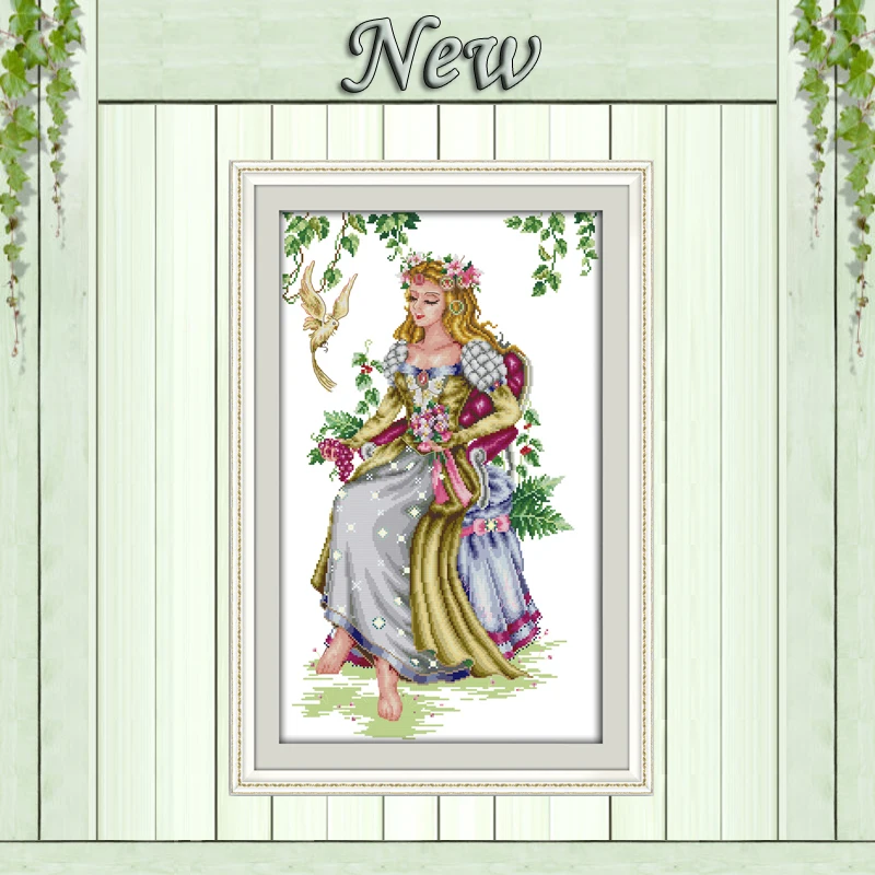 The forest goddess fairy girl painting counted print on canvas DMC 11CT 14CT Chinese Cross Stitch kits embroidery needlework Set
The forest goddess fairy girl painting counted print on canvas DMC 11CT 14CT Chinese Cross Stitch kits embroidery needlework Set
